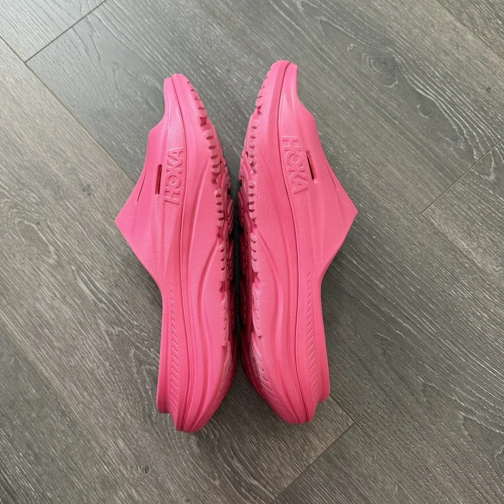HOKA One One Ora Recovery Slides 3 Mens 12 Womens 13 Pink Athleisure Sporty